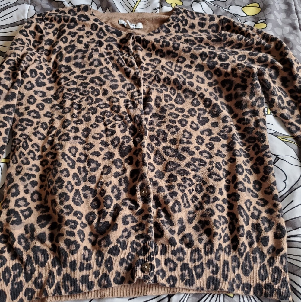 Leopard print cardigan